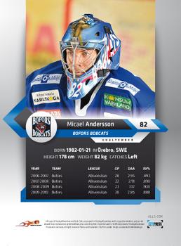 2010-11 HockeyAllsvenskan #ALLS-024 Micael Andersson Back