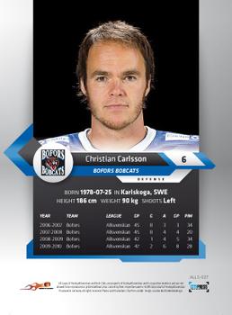 2010-11 HockeyAllsvenskan #ALLS-027 Christian Carlsson Back