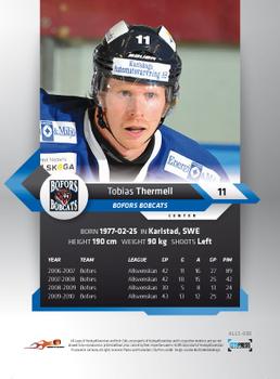 2010-11 HockeyAllsvenskan #ALLS-030 Tobias Thermell Back