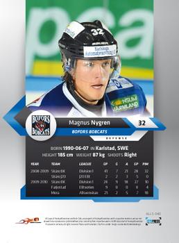 2010-11 HockeyAllsvenskan #ALLS-040 Magnus Nygren Back