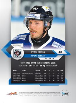 2010-11 HockeyAllsvenskan #ALLS-042 Peter Messa Back