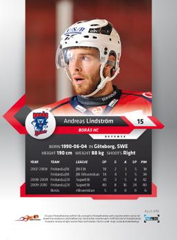 2010-11 HockeyAllsvenskan #ALLS-055 Andreas Lindstrom Back