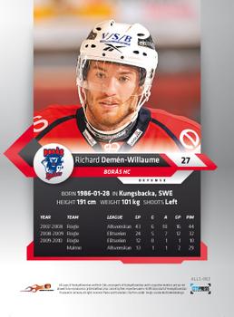 2010-11 HockeyAllsvenskan #ALLS-062 Richard Demen Willaume Back