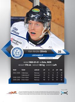 2010-11 HockeyAllsvenskan #ALLS-076 Ken-Andre Olimb Back