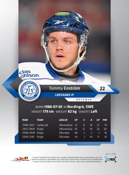 2010-11 HockeyAllsvenskan #ALLS-078 Tommy Enstrom Back