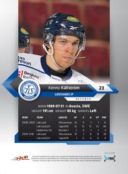 2010-11 HockeyAllsvenskan #ALLS-079 Kenny Kallstrom Back