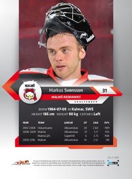 2010-11 HockeyAllsvenskan #ALLS-088 Markus Svensson Back