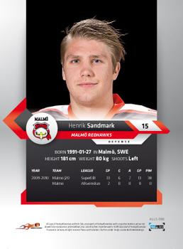 2010-11 HockeyAllsvenskan #ALLS-096 Henrik Sandmark Back