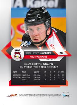 2010-11 HockeyAllsvenskan #ALLS-103 Ossi-Petteri Grönholm Back