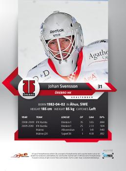 2010-11 HockeyAllsvenskan #ALLS-132 Johan Svensson Back