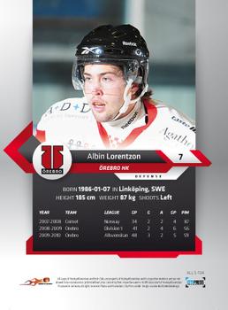 2010-11 HockeyAllsvenskan #ALLS-134 Albin Lorentzon Back