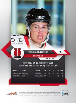 2010-11 HockeyAllsvenskan #ALLS-136 Markus Andersson Back