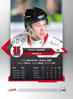 2010-11 HockeyAllsvenskan #ALLS-141 Henrik Lowdahl Back