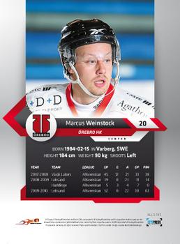 2010-11 HockeyAllsvenskan #ALLS-143 Marcus Weinstock Back