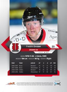 2010-11 HockeyAllsvenskan #ALLS-145 Fredrik Orrsten Back