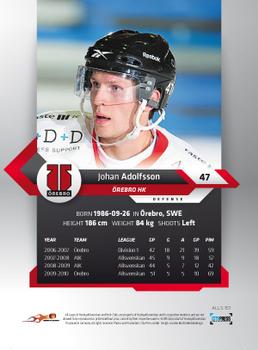 2010-11 HockeyAllsvenskan #ALLS-151 Johan Adolfsson Back