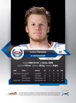 2010-11 HockeyAllsvenskan #ALLS-160 Anton Persson Back