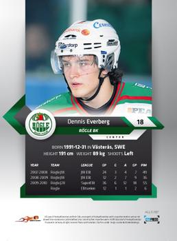 2010-11 HockeyAllsvenskan #ALLS-187 Dennis Everberg Back