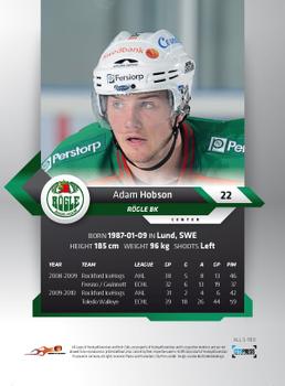 2010-11 HockeyAllsvenskan #ALLS-189 Adam Hobson Back