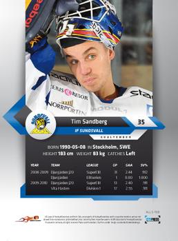 2010-11 HockeyAllsvenskan #ALLS-198 Tim Sandberg Back