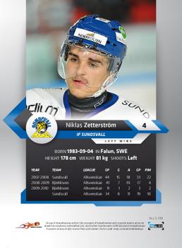 2010-11 HockeyAllsvenskan #ALLS-199 Niklas Zetterstrom Back