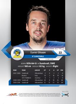 2010-11 HockeyAllsvenskan #ALLS-210 Daniel Olsson Back