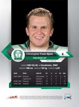 2010-11 HockeyAllsvenskan #ALLS-223 Christoffer From-Bjork Back