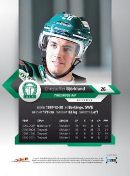 2010-11 HockeyAllsvenskan #ALLS-232 Christoffer Bjorklund Back