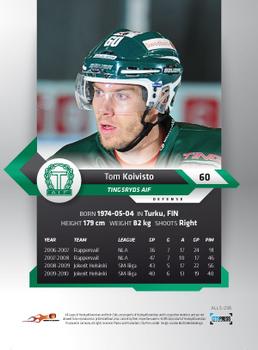 2010-11 HockeyAllsvenskan #ALLS-236 Tom Koivisto Back