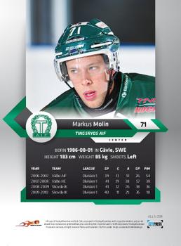 2010-11 HockeyAllsvenskan #ALLS-238 Markus Molin Back