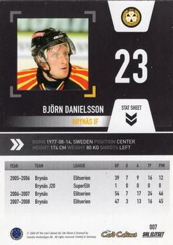 2008-09 SHL Elitset #7 Bjorn Danielsson Back