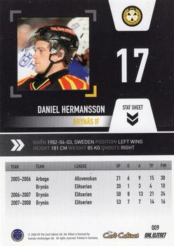 2008-09 SHL Elitset #9 Daniel Hermansson Back