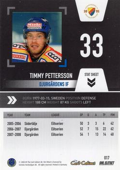 2008-09 SHL Elitset #17 Timmy Pettersson Back
