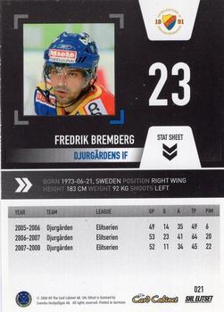 2008-09 SHL Elitset #21 Fredrik Bremberg Back