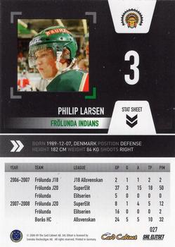 2008-09 SHL Elitset #27 Philip Larsen Back