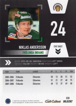 2008-09 SHL Elitset #30 Niklas Andersson Back