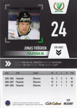 2008-09 SHL Elitset #39 Jonas Frogren Back