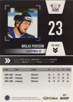 2008-09 SHL Elitset #73 Niklas Persson Back
