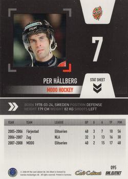 2008-09 SHL Elitset #95 Per Hallberg Back