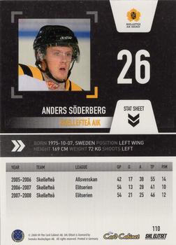 2008-09 SHL Elitset #110 Anders Soderberg Back