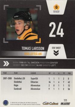 2008-09 SHL Elitset #111 Thomas Larsson Back