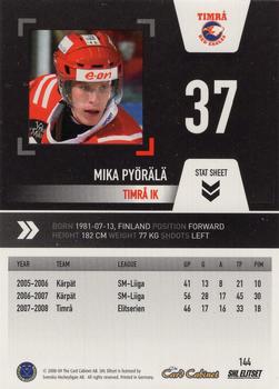 2008-09 SHL Elitset #144 Mika Pyorala Back