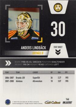 2008-09 SHL Elitset #146 Anders Lindback Back