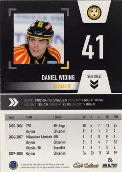 2008-09 SHL Elitset #156 Daniel Widing Back