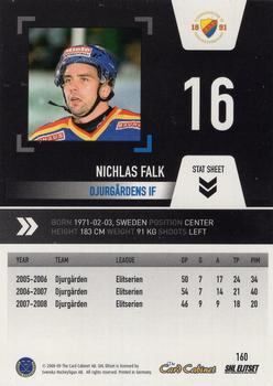 2008-09 SHL Elitset #160 Nichlas Falk Back