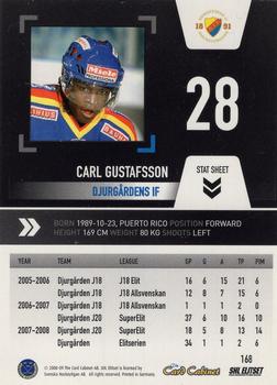 2008-09 SHL Elitset #168 Carl Gustafsson Back