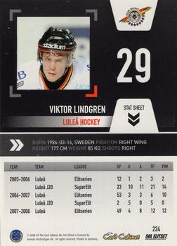2008-09 SHL Elitset #224 Viktor Lindgren Back