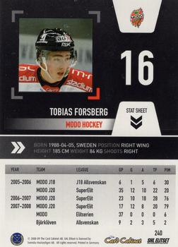 2008-09 SHL Elitset #240 Tobias Forsberg Back