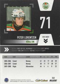 2008-09 SHL Elitset #243 Peter Lorentzen Back