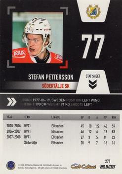 2008-09 SHL Elitset #271 Stefan Pettersson Back